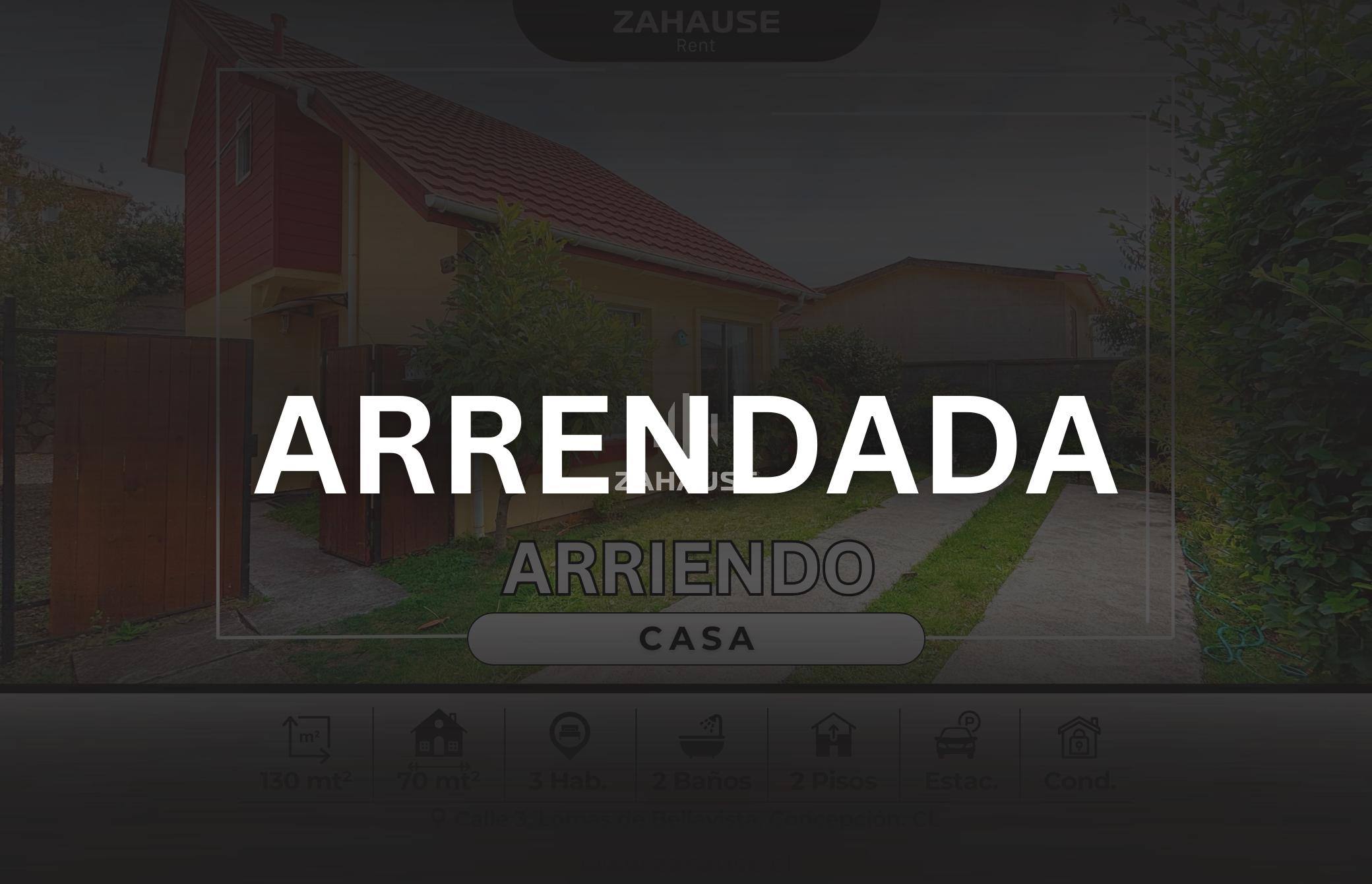 Casa en Arriendo 3 dormitorios – Lomas de Bellavista en Condómino