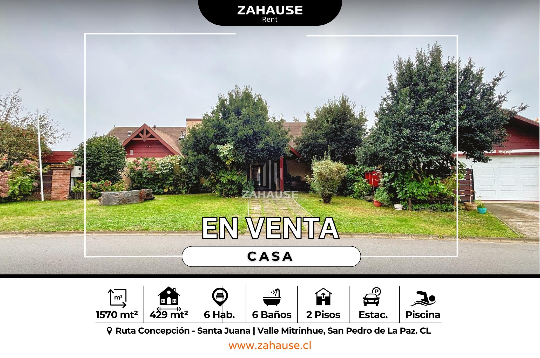 GRAN CASA EN VENTA – VALLE MITRINHUE, SAN PEDRO DE LA PAZ