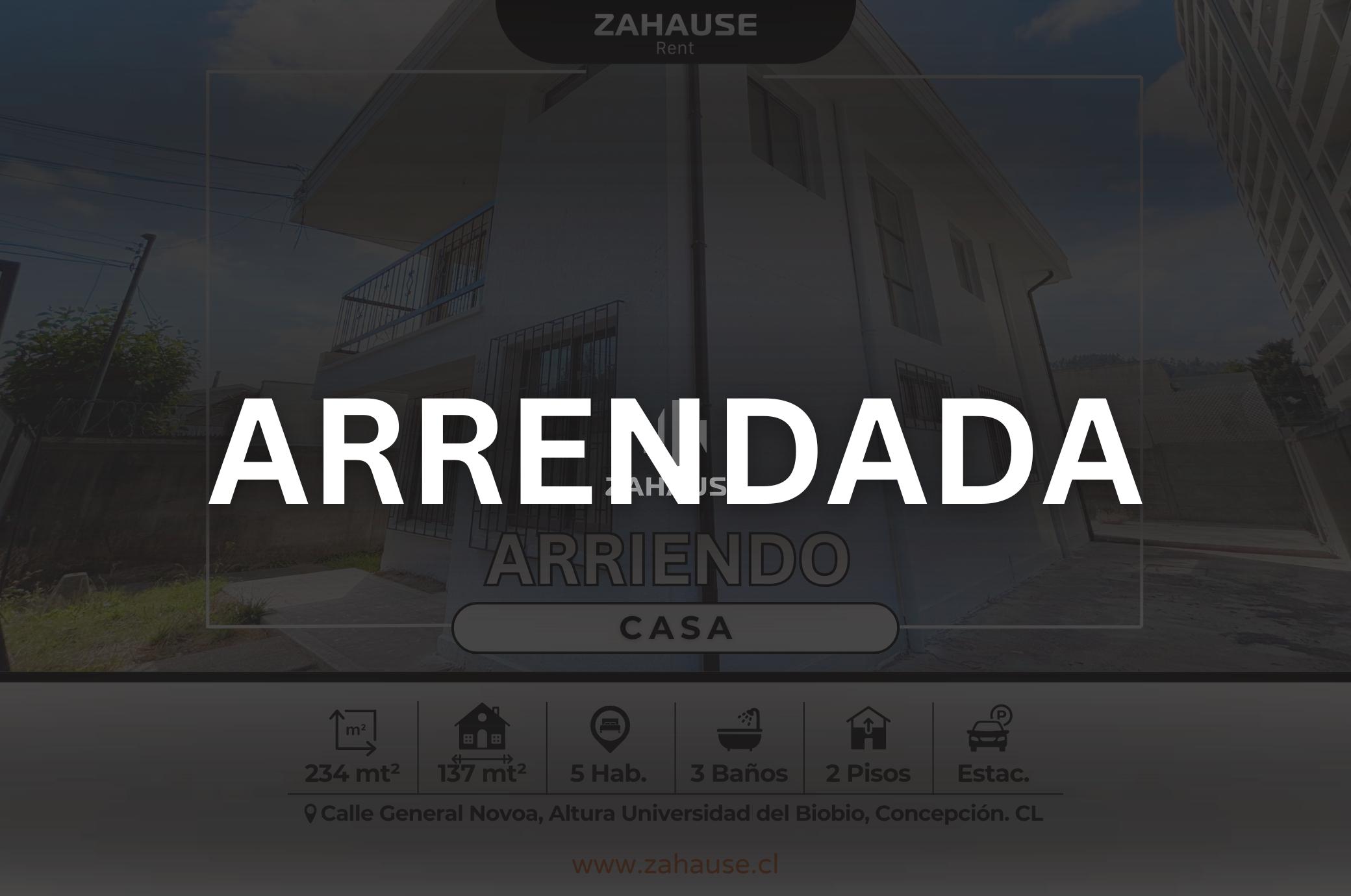 Gran casa en arriendo 5 dormitorios a pasos de la U del Biobio