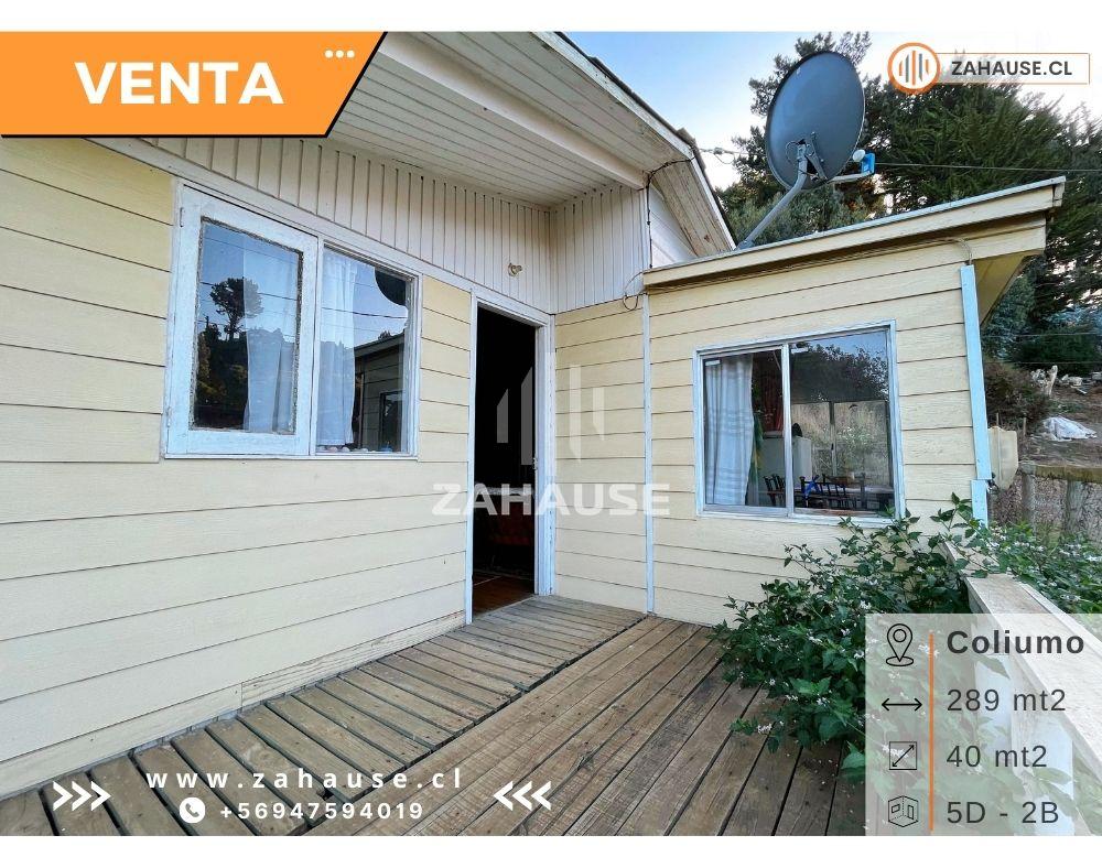 Acogedora cabaña en venta en Coliumo