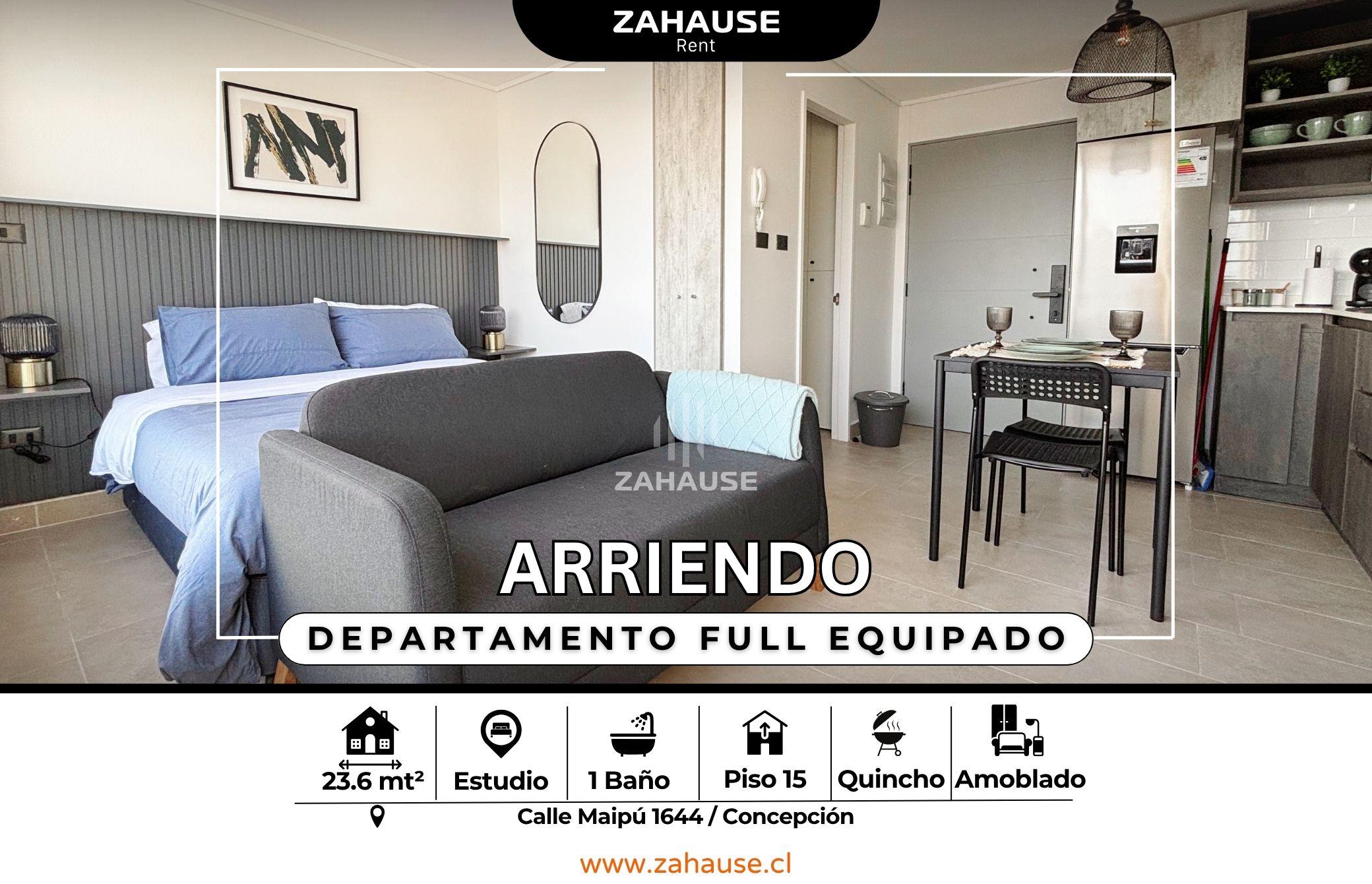 Departamento estudio Full equipado Concepción centro